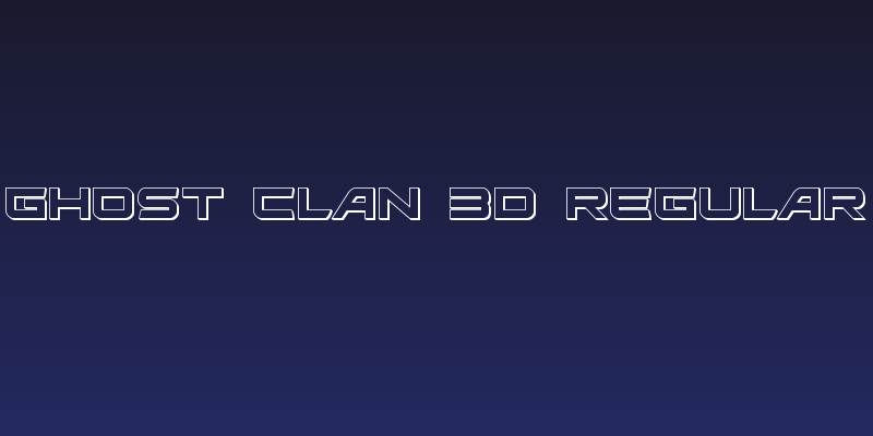 Ghost Clan 3D Regular Social Header