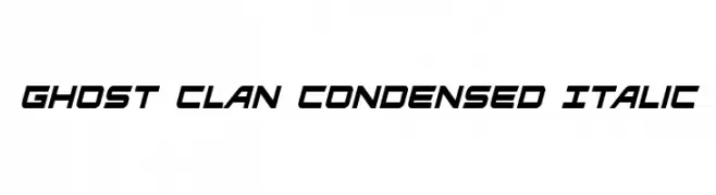 Ghost Clan Condensed Italic 