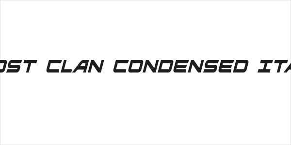 Ghost Clan Condensed Italic Logo