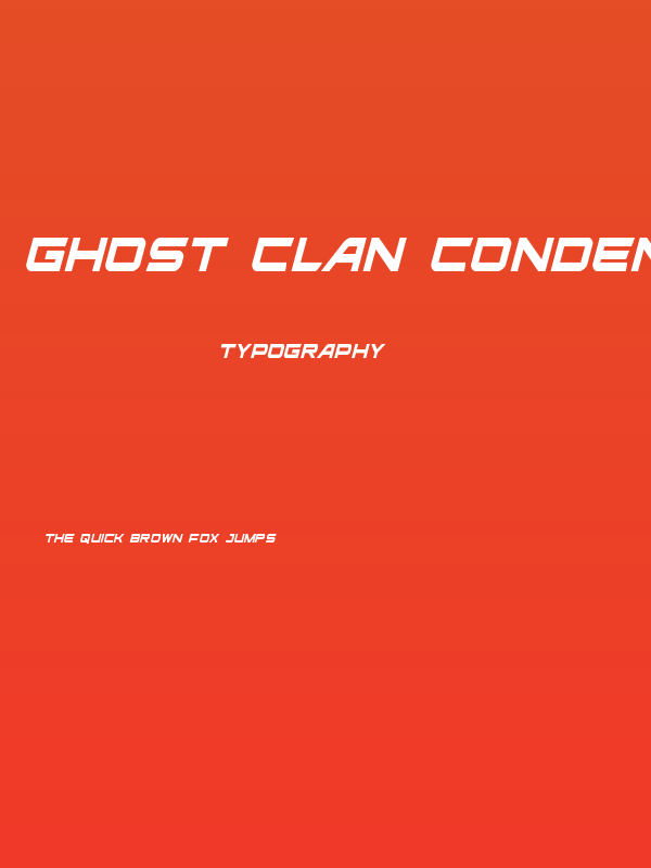 Ghost Clan Condensed Italic Poster