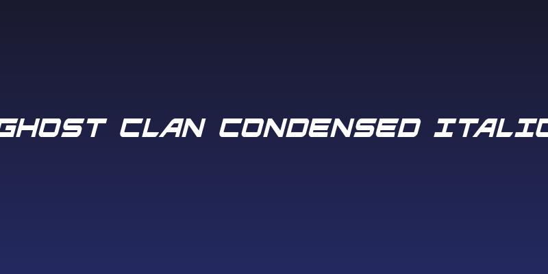 Ghost Clan Condensed Italic Social Header
