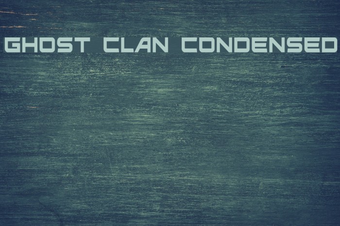 Ghost Clan Condensed Font examples