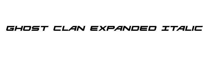 Ghost Clan Expanded Italic Font