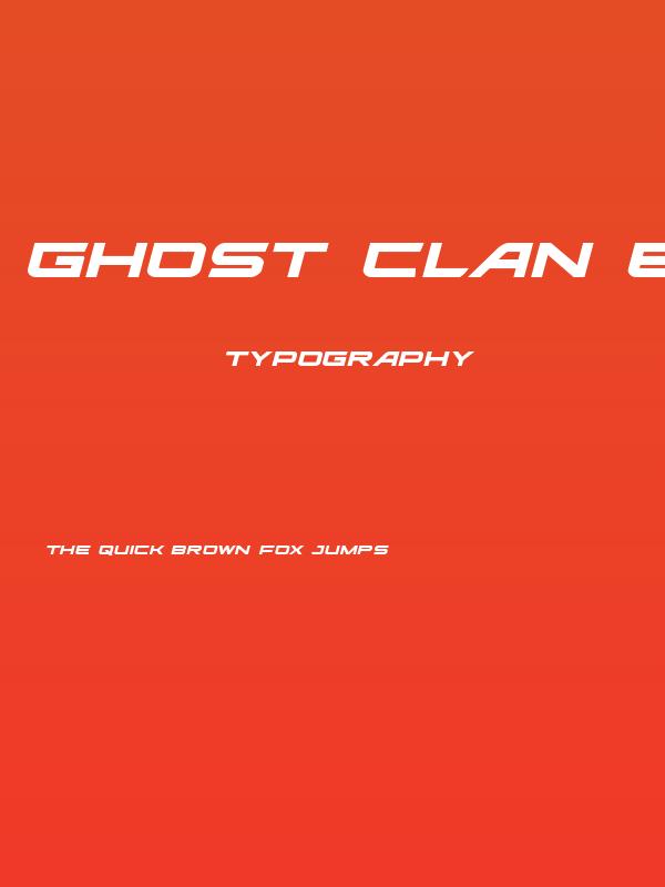 Ghost Clan Expanded Italic Poster