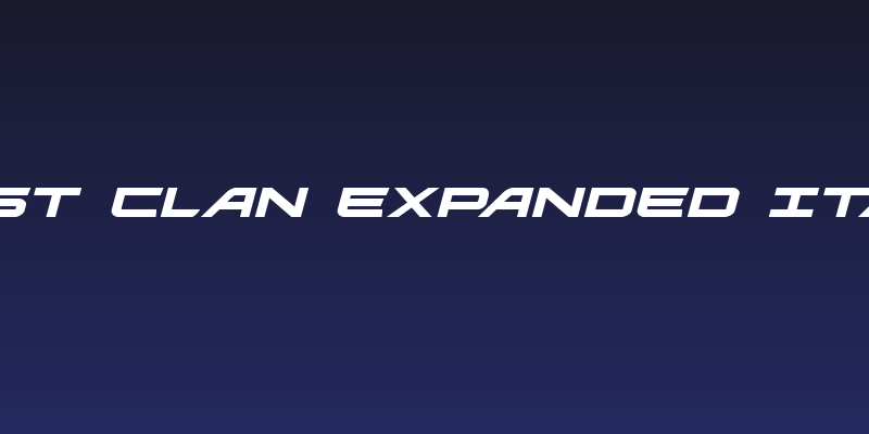 Ghost Clan Expanded Italic Social Header