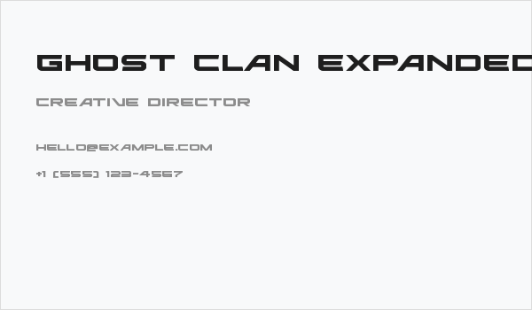 Ghost Clan Expanded Business Card