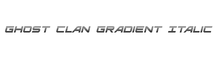 Ghost Clan Gradient Italic Font