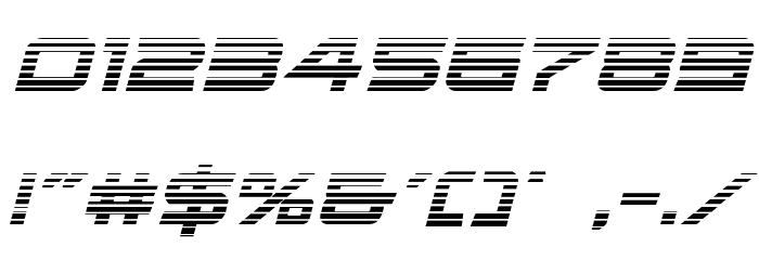 Ghost Clan Gradient Italic Font OTHER CHARS