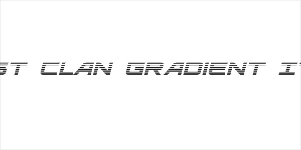 Ghost Clan Gradient Italic Logo