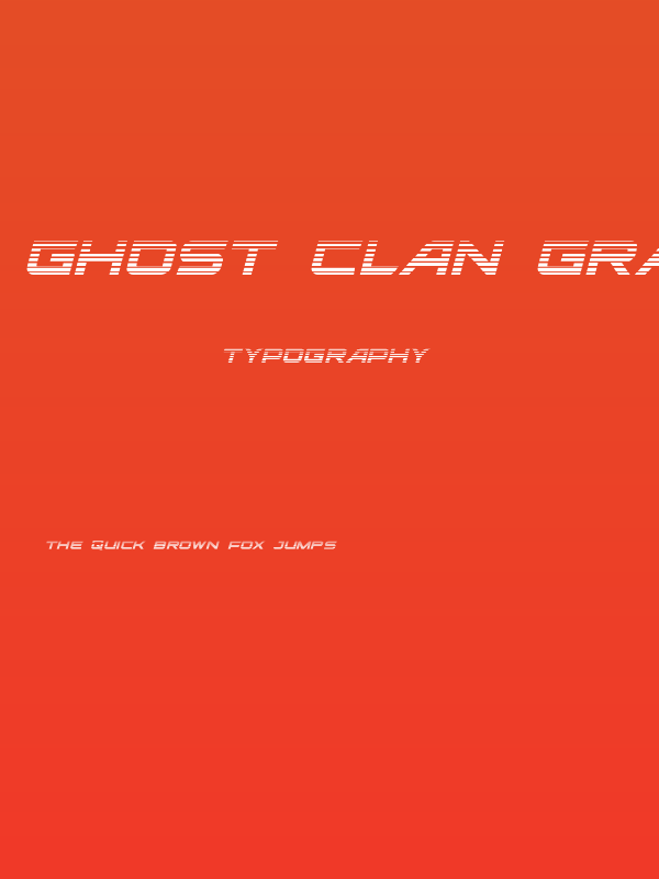 Ghost Clan Gradient Italic Poster