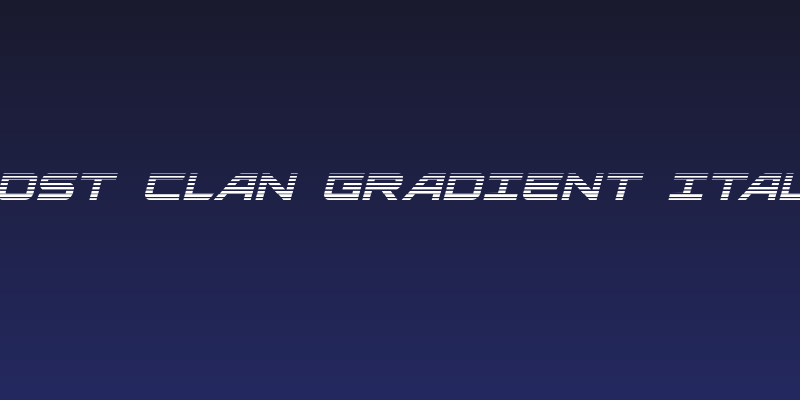 Ghost Clan Gradient Italic Social Header