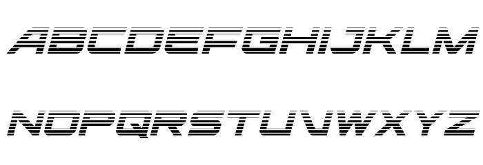 Ghost Clan Gradient Italic Font LOWERCASE