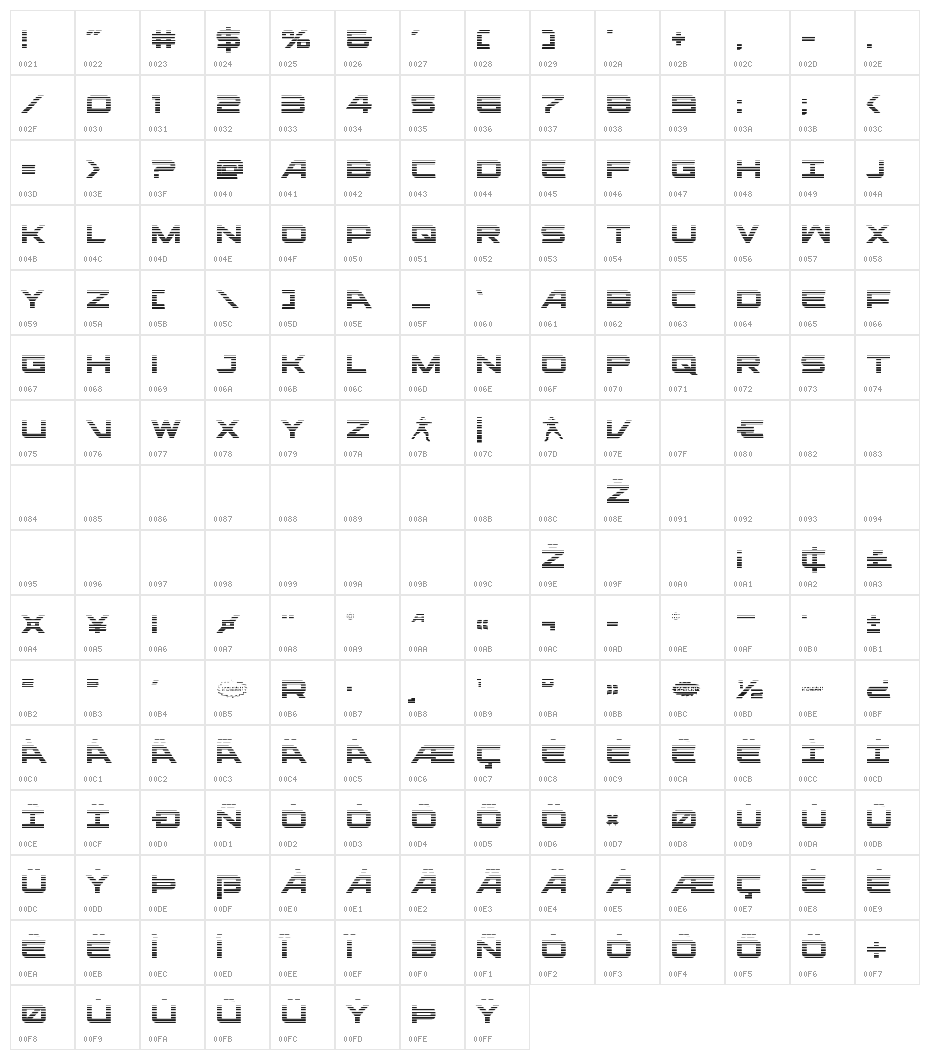 Ghost Clan Gradient Regular Character Map