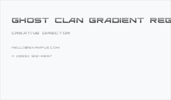 Ghost Clan Gradient Regular Business Card