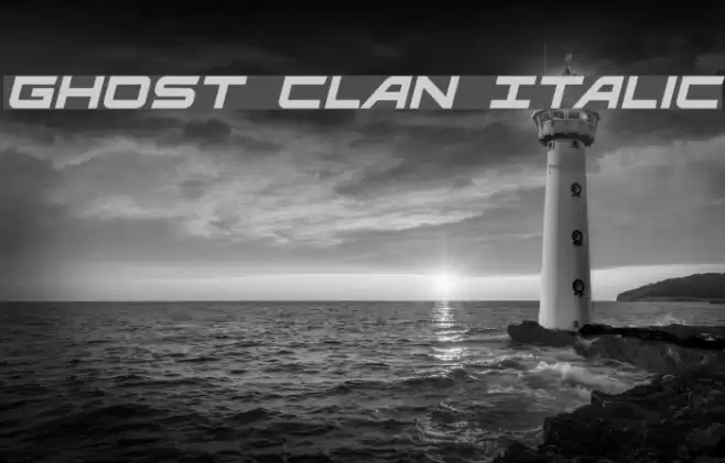 Ghost Clan Italic Font examples