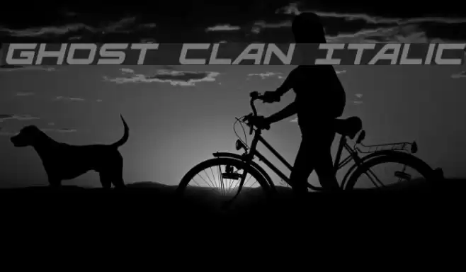 Ghost Clan Italic Font examples