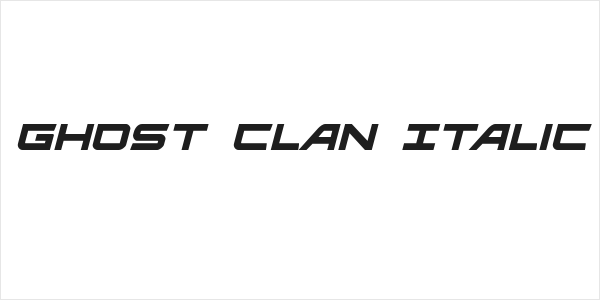 Ghost Clan Italic Logo