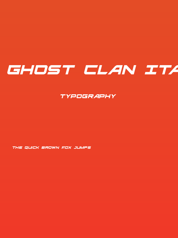 Ghost Clan Italic Poster