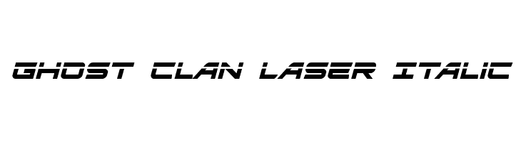 Ghost Clan Laser Italic Font