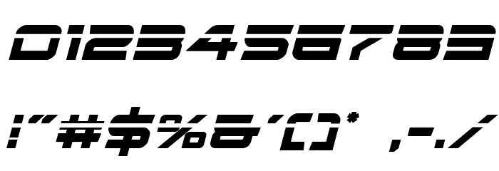 Ghost Clan Laser Italic Font OTHER CHARS