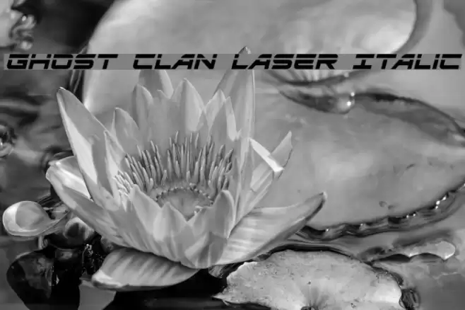 Ghost Clan Laser Italic Font examples