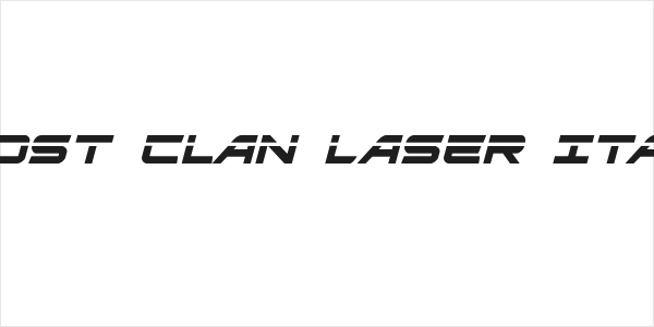 Ghost Clan Laser Italic Logo