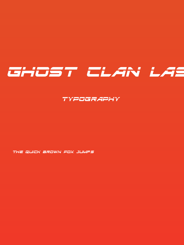 Ghost Clan Laser Italic Poster