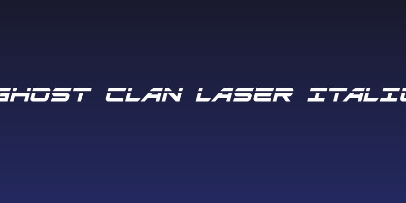 Ghost Clan Laser Italic Social Header