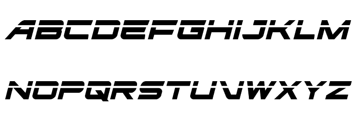 Ghost Clan Laser Italic Font LOWERCASE