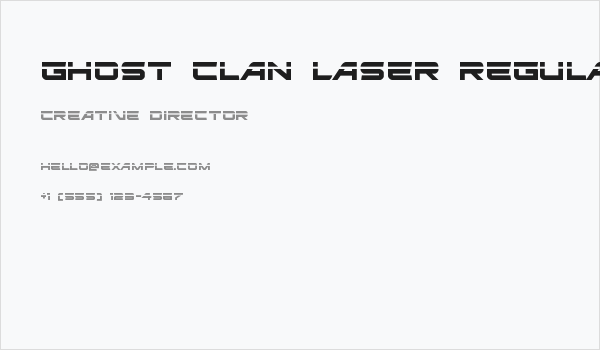 Ghost Clan Laser Regular Business Card