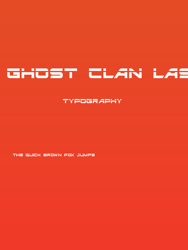 Ghost Clan Laser Regular Poster