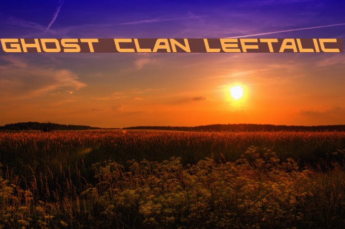 Ghost Clan Leftalic Font examples