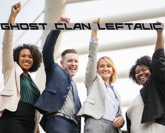 Ghost Clan Leftalic Font examples