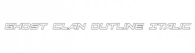 Ghost Clan Outline Italic 