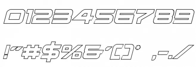 Ghost Clan Outline Italic Font OTHER CHARS