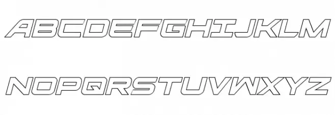 Ghost Clan Outline Italic 字体 大写
