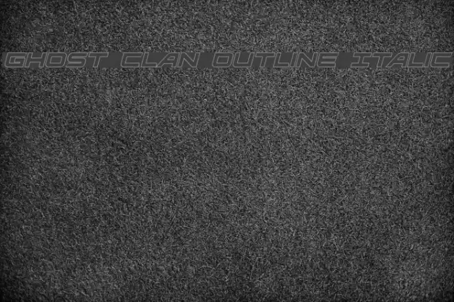 Ghost Clan Outline Italic Font examples