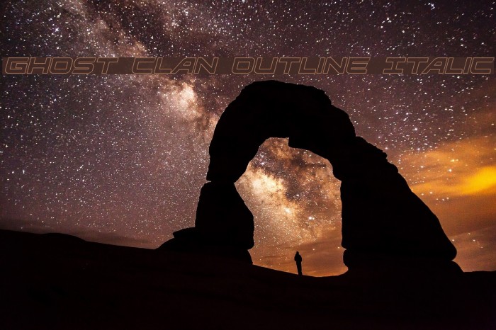 Ghost Clan Outline Italic Example 2