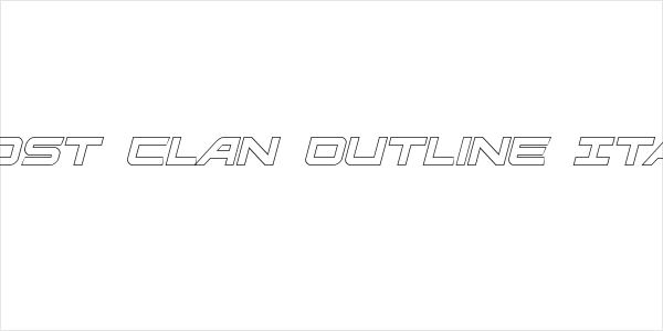 Ghost Clan Outline Italic Logo