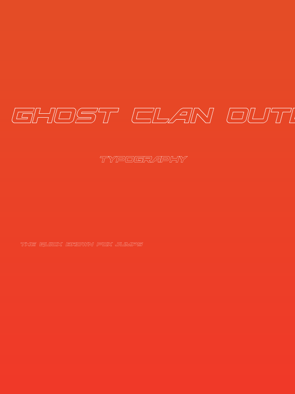 Ghost Clan Outline Italic Poster