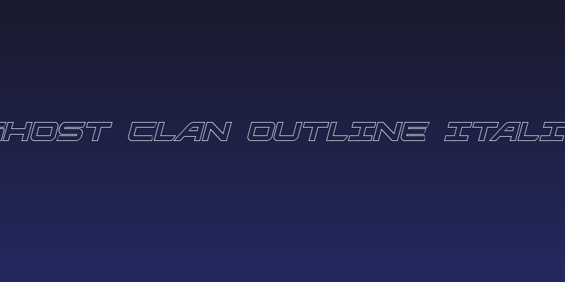 Ghost Clan Outline Italic Social Header