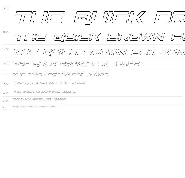 Ghost Clan Outline Italic Waterfall