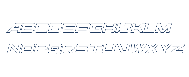 Ghost Clan Outline Italic Lowercase