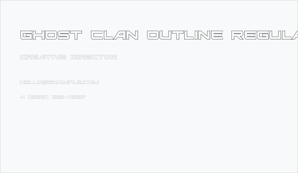 Ghost Clan Outline Regular Business Card