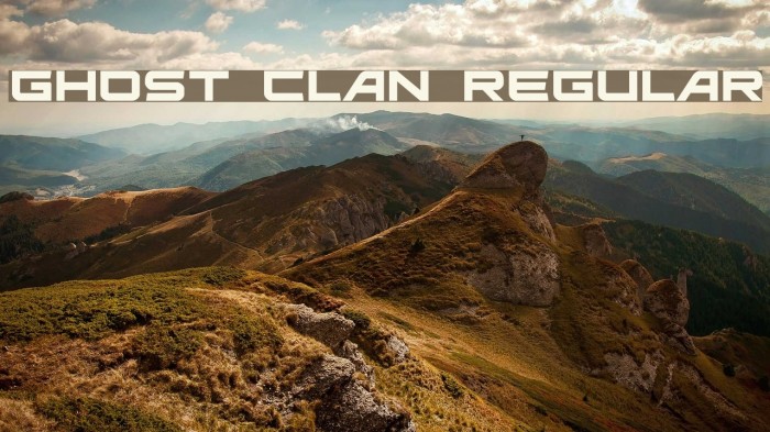 Ghost Clan Regular Font examples