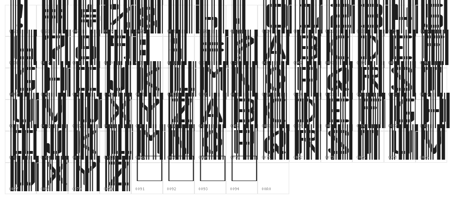 Ghost Code Character Map