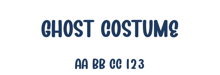 Ghost Costume Font Preview