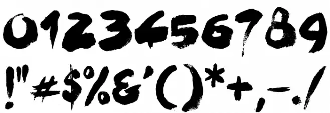 Ghost Crazy Font OTHER CHARS