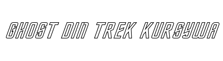 Ghost DIN Trek Kursywa  Скачать бесплатные шрифты