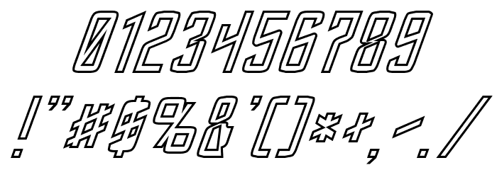 Ghost DIN Trek Kursywa Font OTHER CHARS